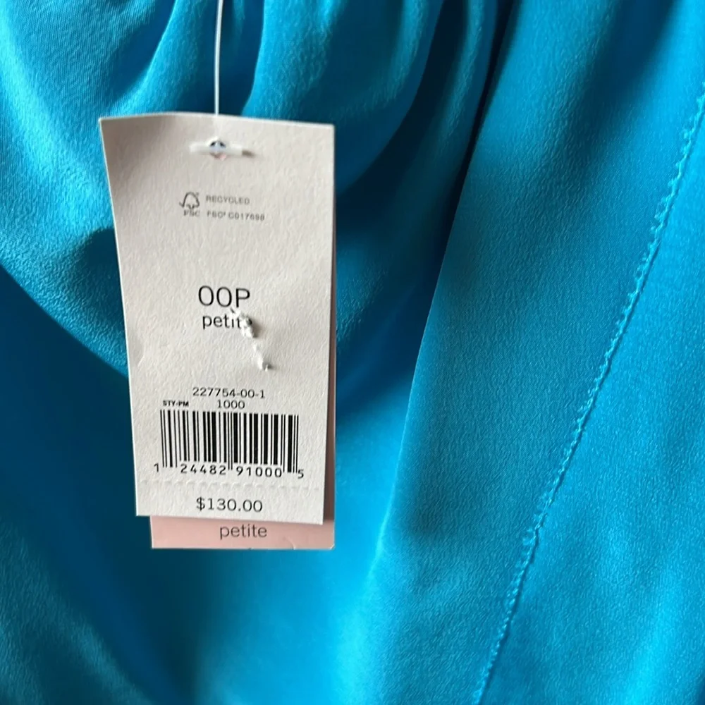 Banana Republic Bright Turquoise One-Shoulder Mini Dress